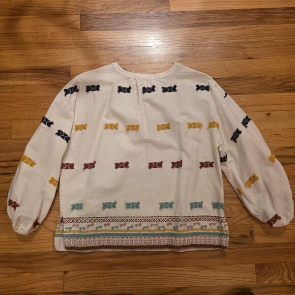 Lou & Grey for Loft Ivory Embroidered Tunic Top XS - Picture 5 of 5